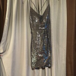 Sequin Silver Dress
